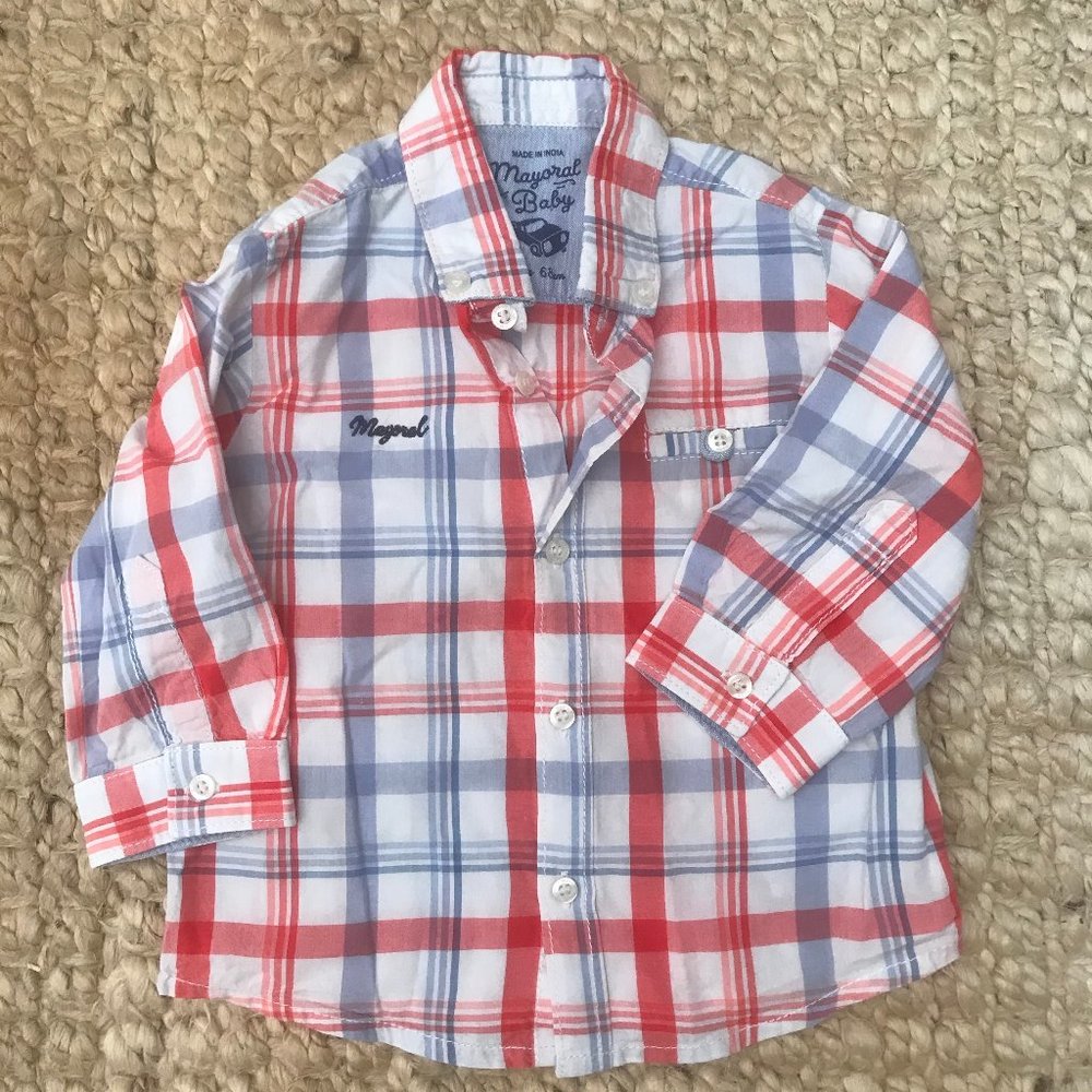 Mayoral Baby Long-Sleeve Plaid Shirt